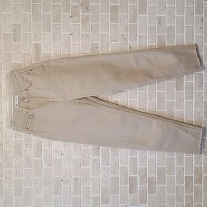 ZARA Basic Women's Khaki High-rise Cotton Pants (Sz 2)